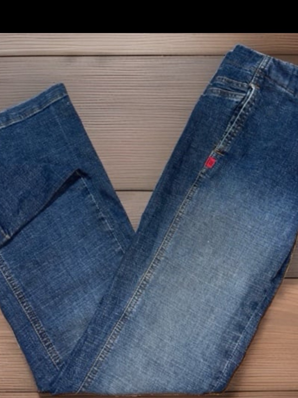 Y2K Paris blues denim mid rise flare Jeans, women’s Size 7